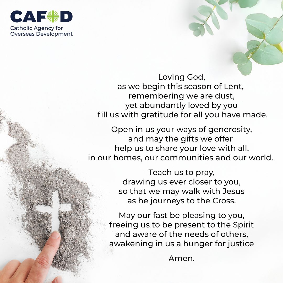 CAFOD - With it being Ash Wednesday, let's take a moment to pray at the ...