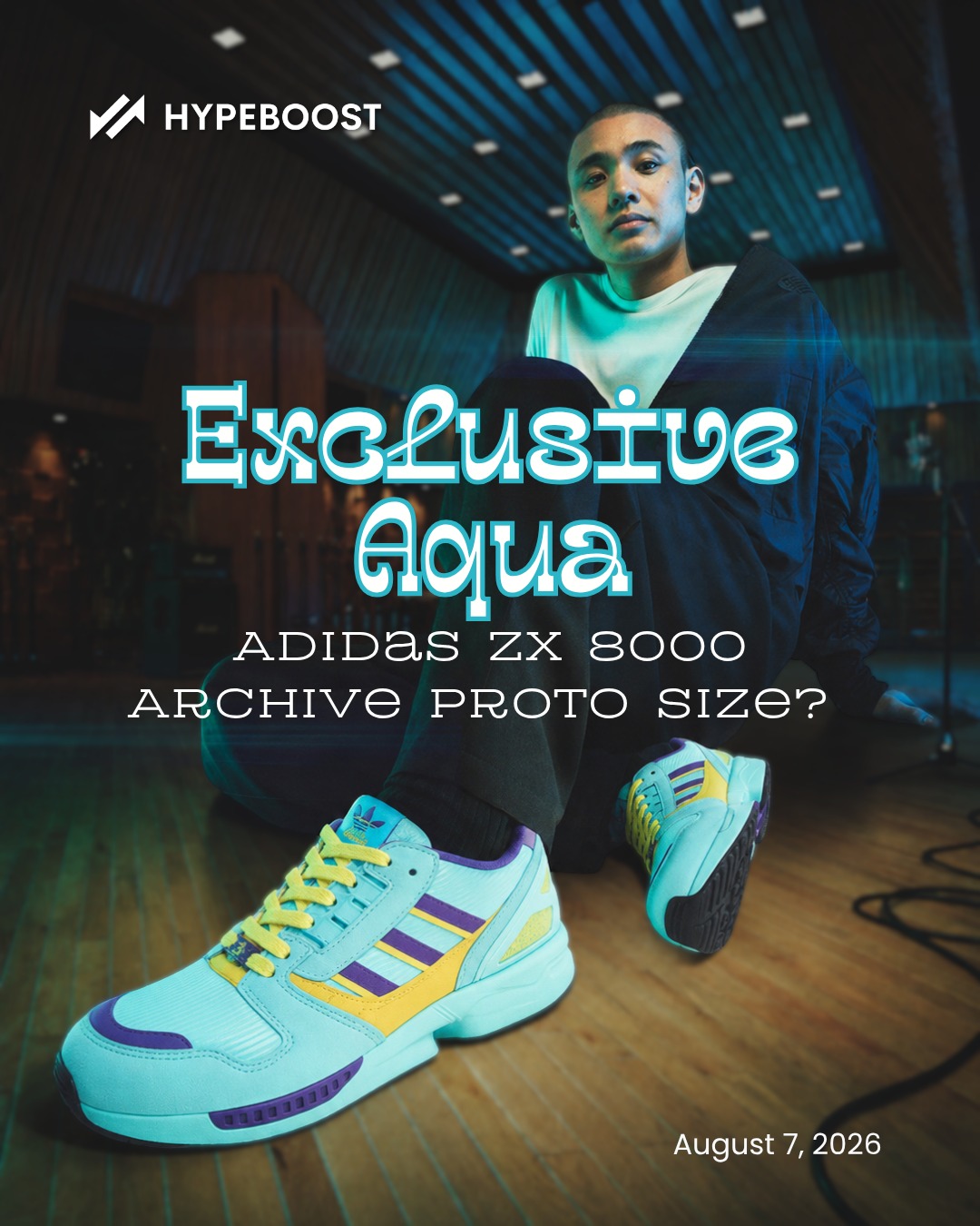 Adidas zx 8000 archive proto exclusive aqua