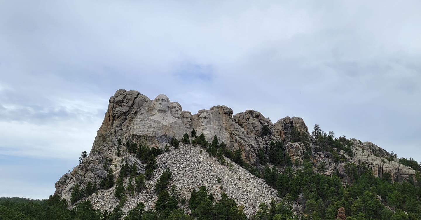 Mt Rushmore this afternoon… a pleasant 73 degrees. Photos from
