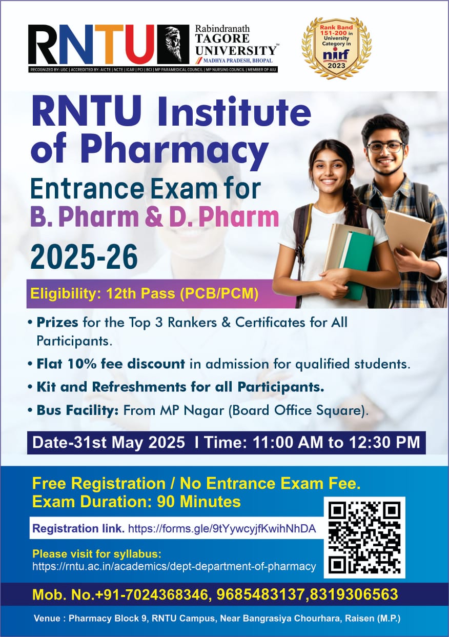 Rabindranath - 🔬 Kickstart Your Pharmacy Career at RNTU! 🔬 💊 Free ...