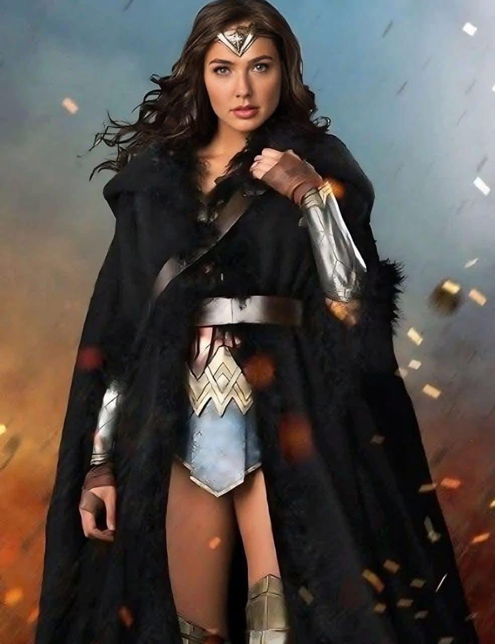 Wonder Woman's iconic blue dress in the 2017 gala scene