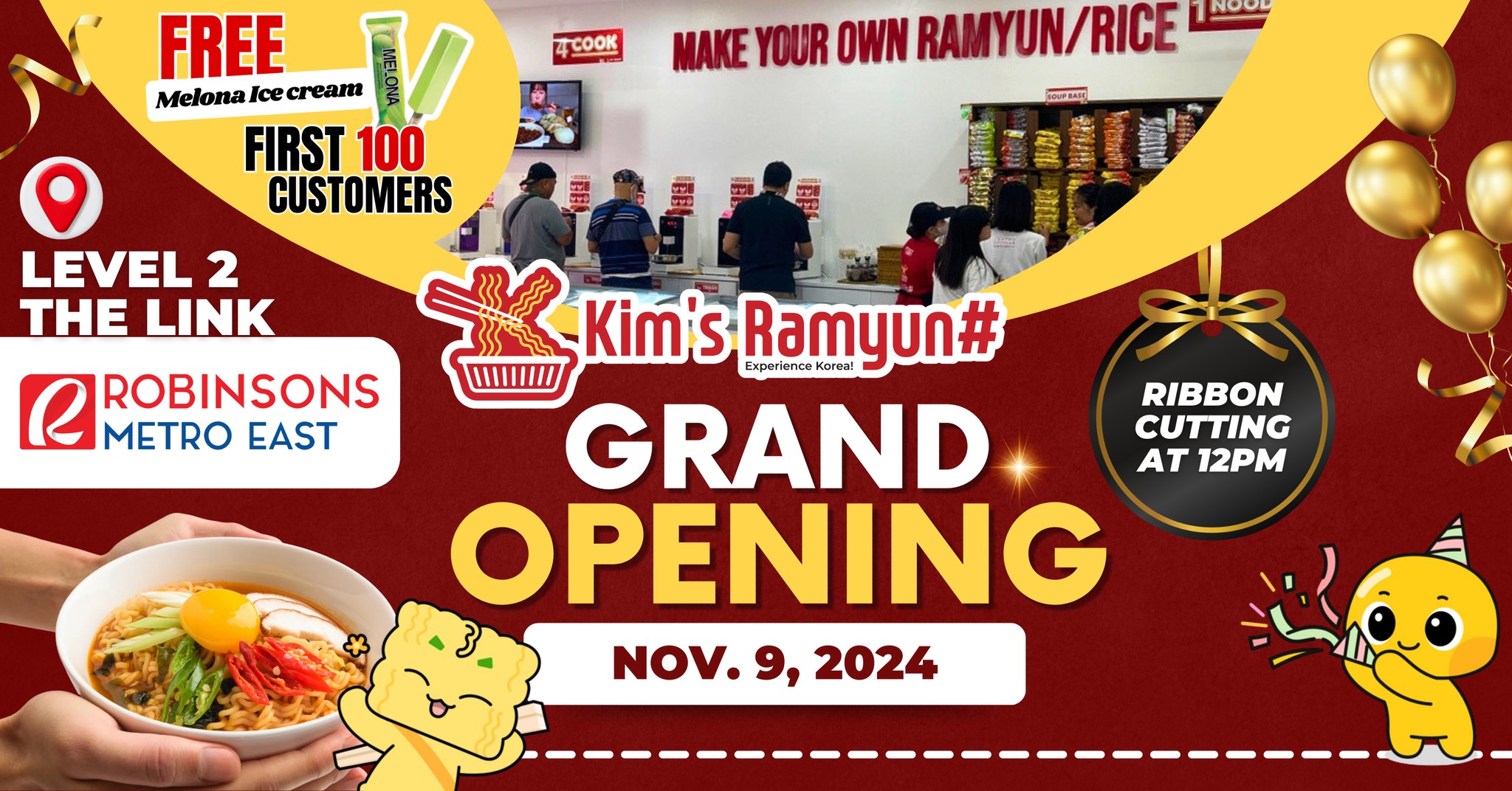 Kim's Ramyun Robinsons Metro East Grand Opening