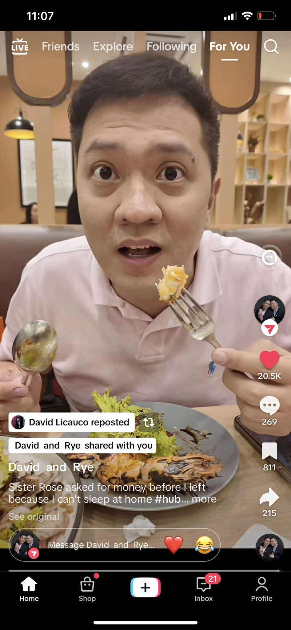 David and Rye - Hala! Nag comment at nag repost si David... | Facebook