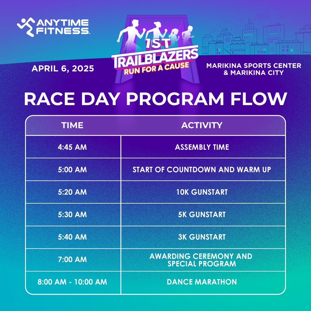 AF - Race Day Program Flow 🔥🏃🏻‍♀️ Here’s what to expect on April 6 ...