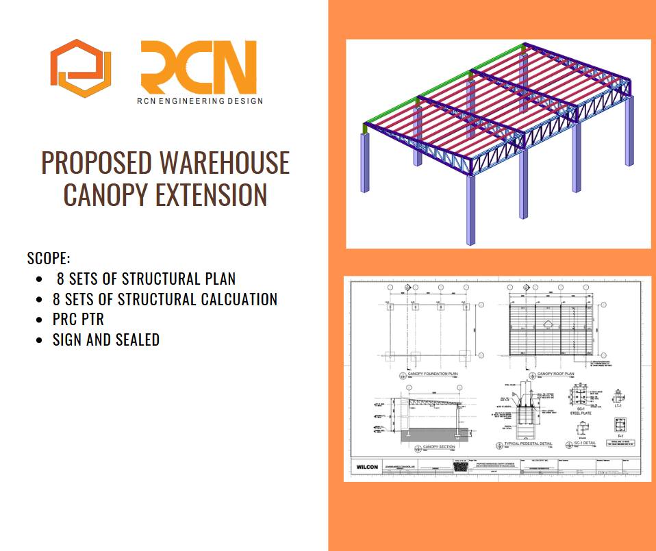 RCN - Project: Proposed Warehouse Canopy Extension Location: Laoag City ...