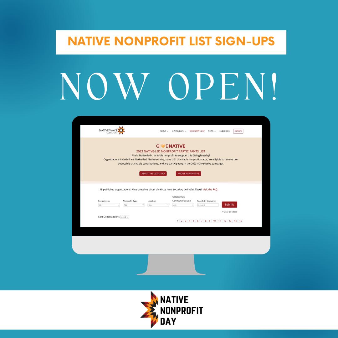 Native - 🚨 Registration is OPEN for the Native Nonprofit List! 🚨 We’ve ...