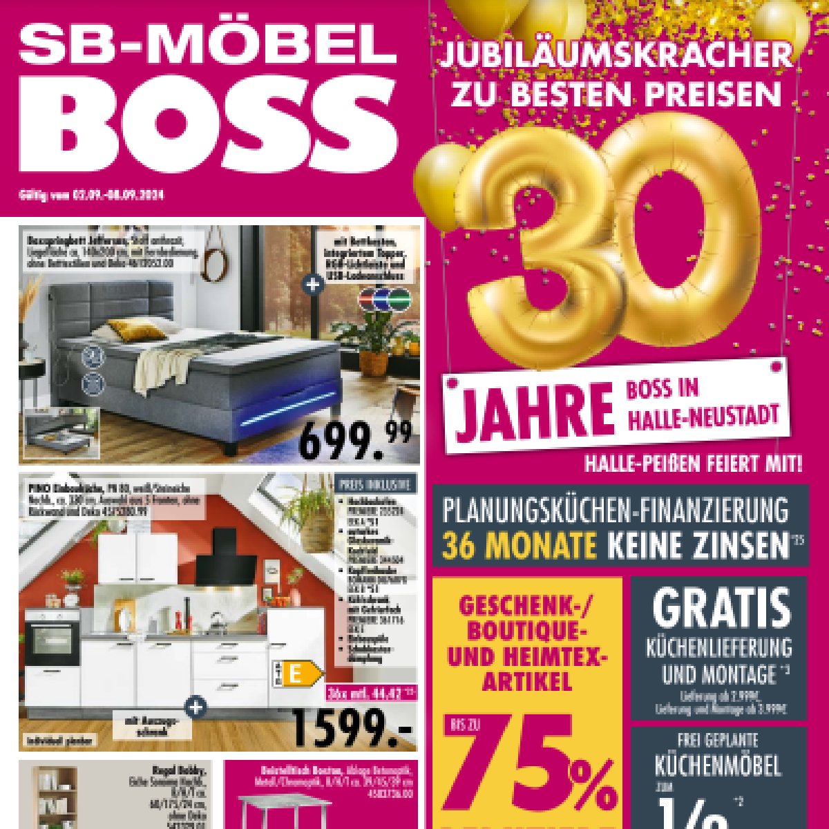 Der neue SB-Möbel BOSS Prospekt ist da 🤩 Schaut direkt rein und entdeckt die neuen Angebote 🛋 👉 https://mec.mall-cockpit.de/wp-content/uploads/2024/07/sb32-2024_standard_es-komprimiert.pdf Kommt vorbei ❤️ Anbieterinformationen: SB-Böbel Boss