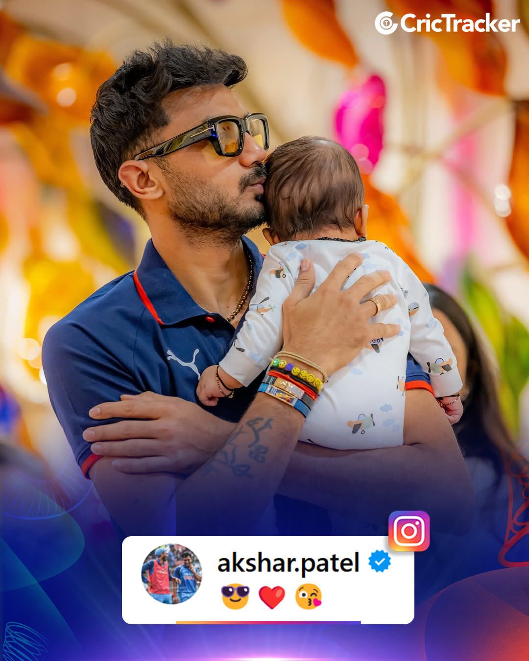 CricTracker - Axar Patel cherishes some special time with his little ...