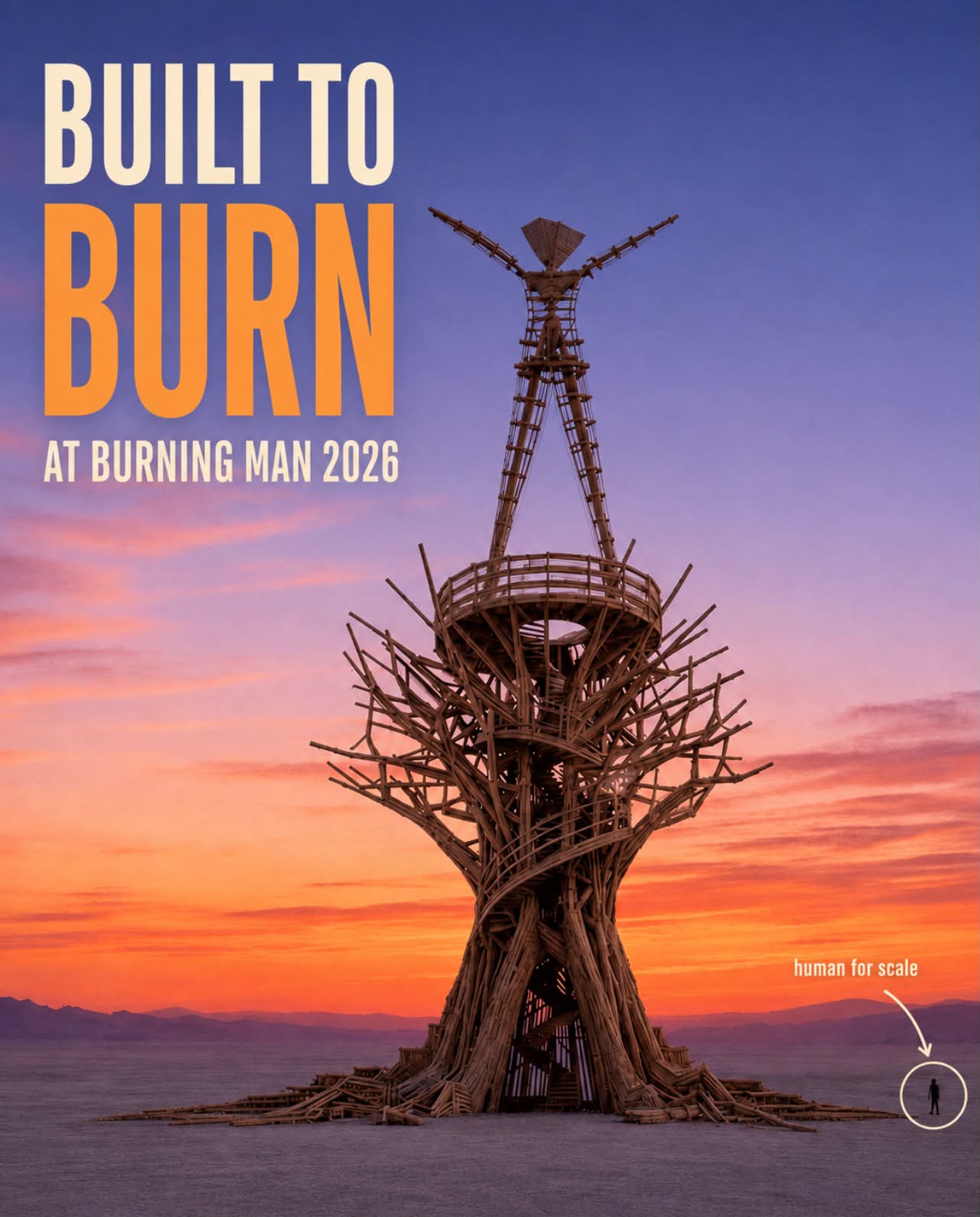 Burning Man has unveiled Cryptomeria, the Man Pavilion for Black