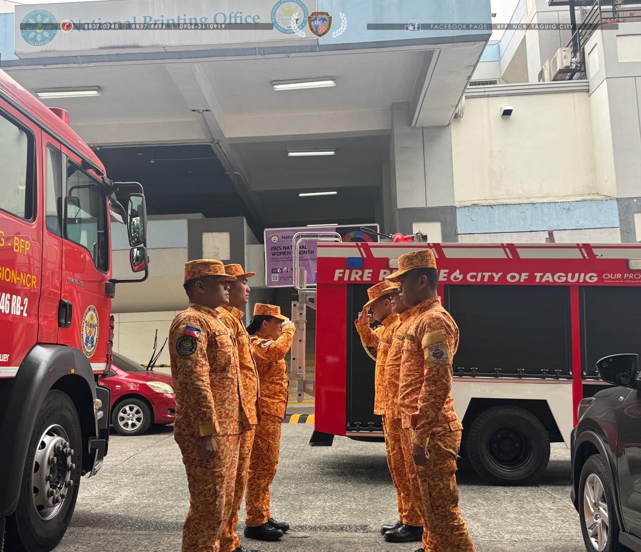 Look: Fire Truck Standby at National... - BFP NCR Taguig City | Facebook