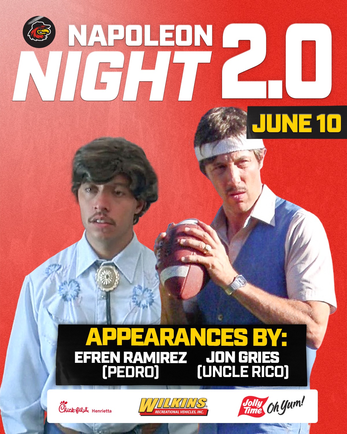 Rochester - 🚨 JUST ANNOUNCED! Pedro and Uncle Rico are coming to ...