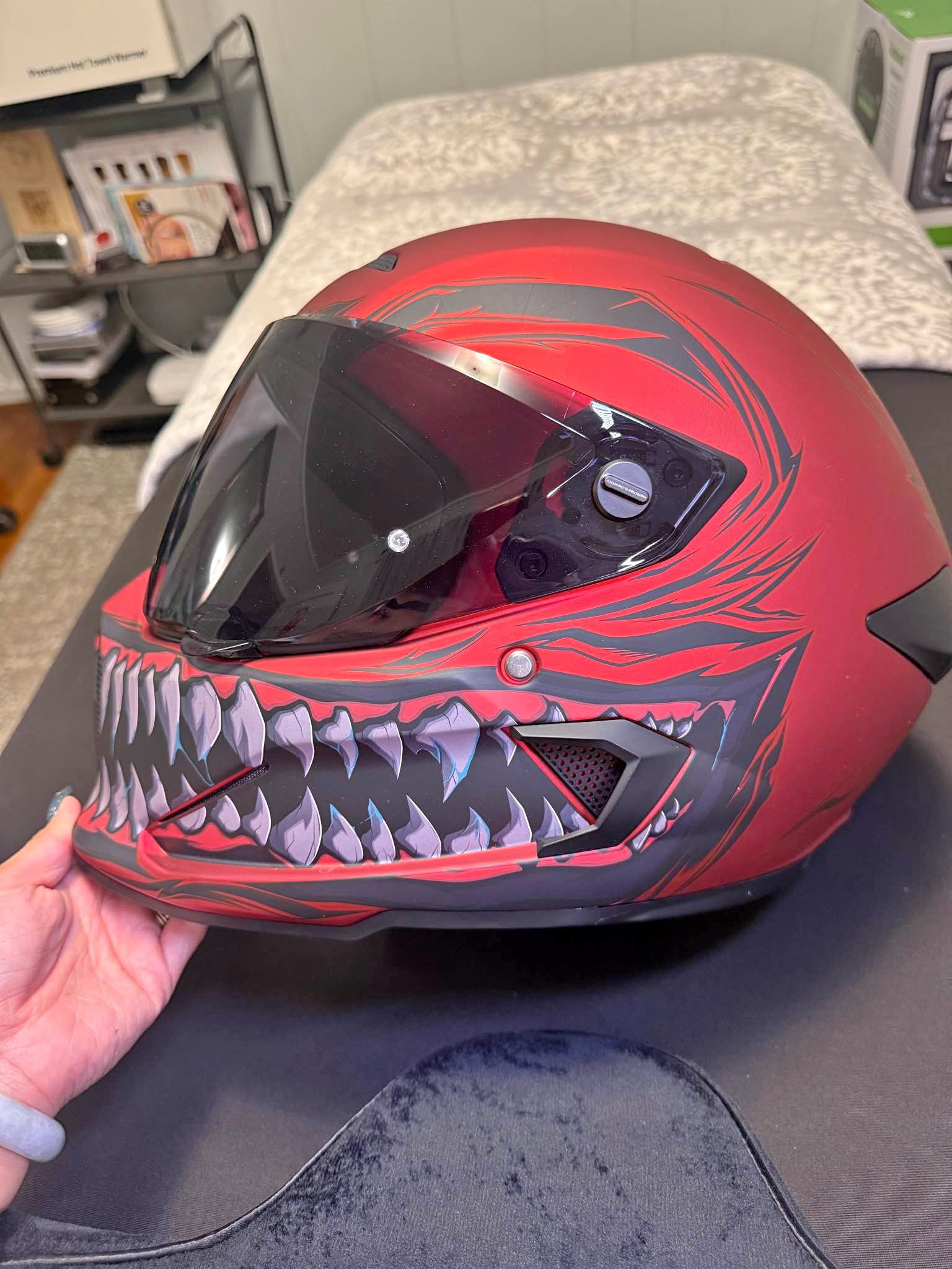 buy motorcycle helmets hawaii Rainbow Warriors Matte Green Riddell NCAA Speed Mini Helmet No more needs to be said MX Helmet - Spider Red