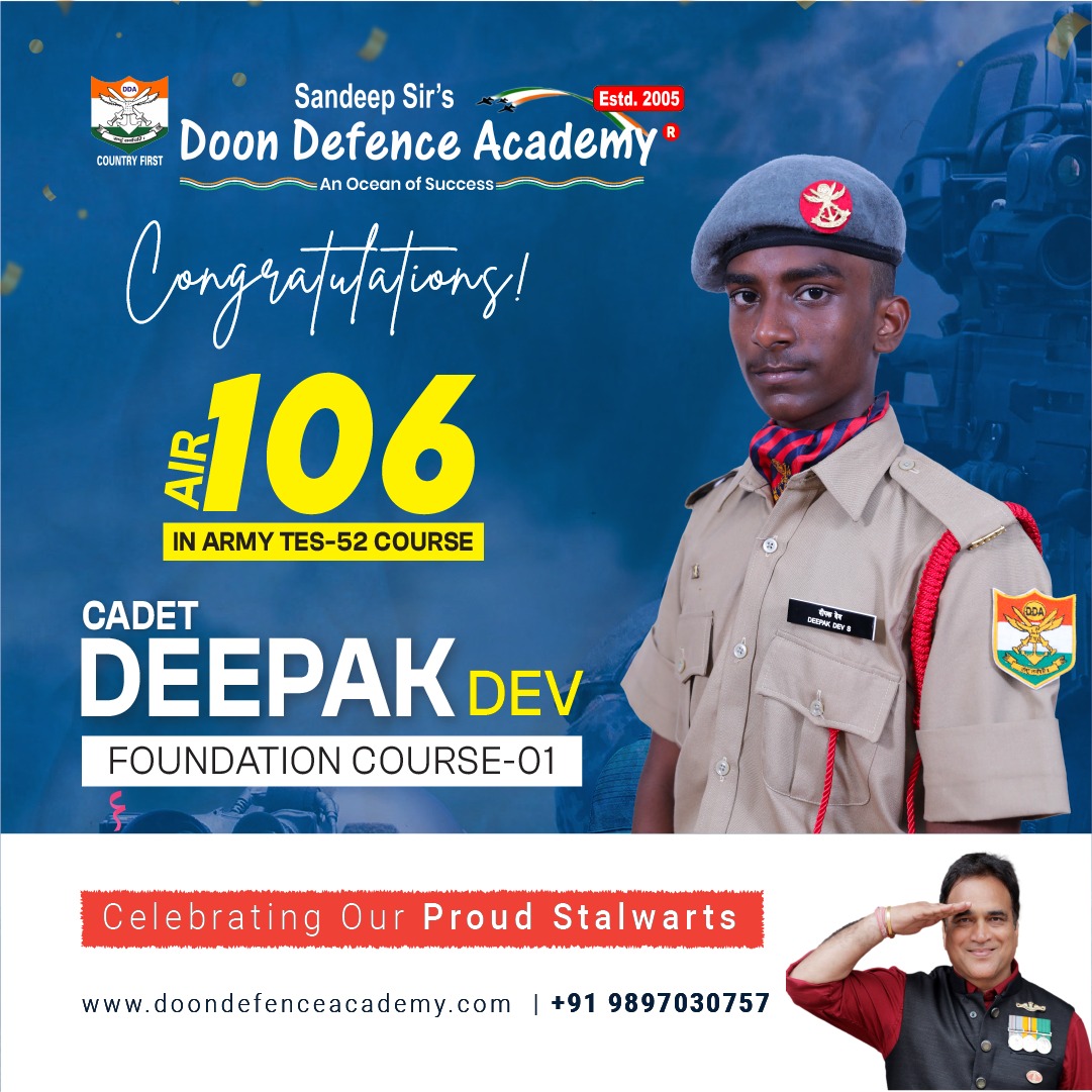 🎯 Admissions Open for NDA... - Doon Defence Academy, Dehradun | Facebook