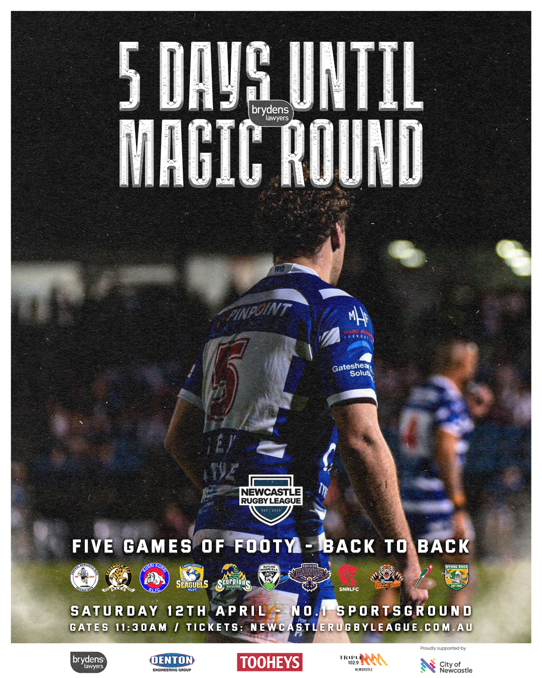 Tooheys - 🖐️ 5 Days to Go! The countdown is on! In just 5 days, rugby ...