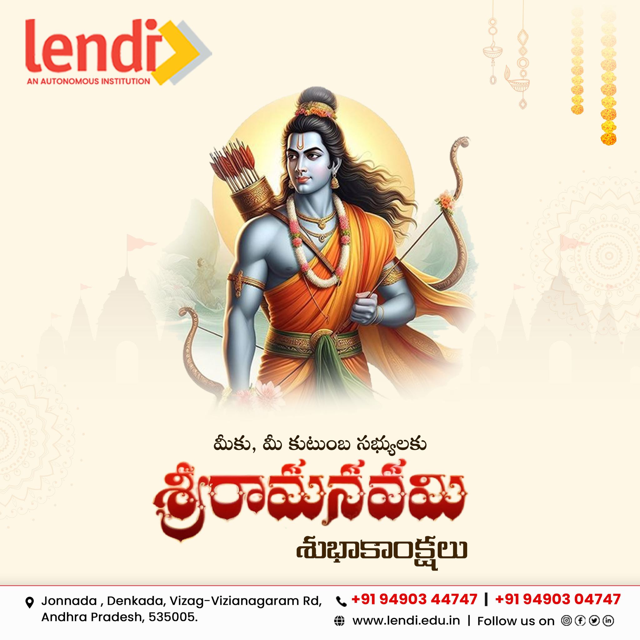 Lendi - Wishing everyone a blessed Sri Rama Navami! May the values of ...