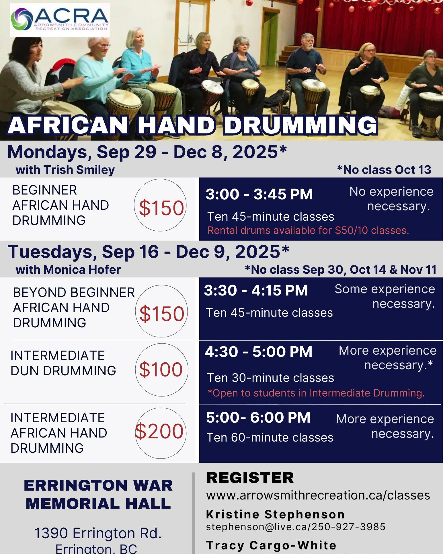 Arrowsmith - Registration is open for ACRA's popular African Hand ...