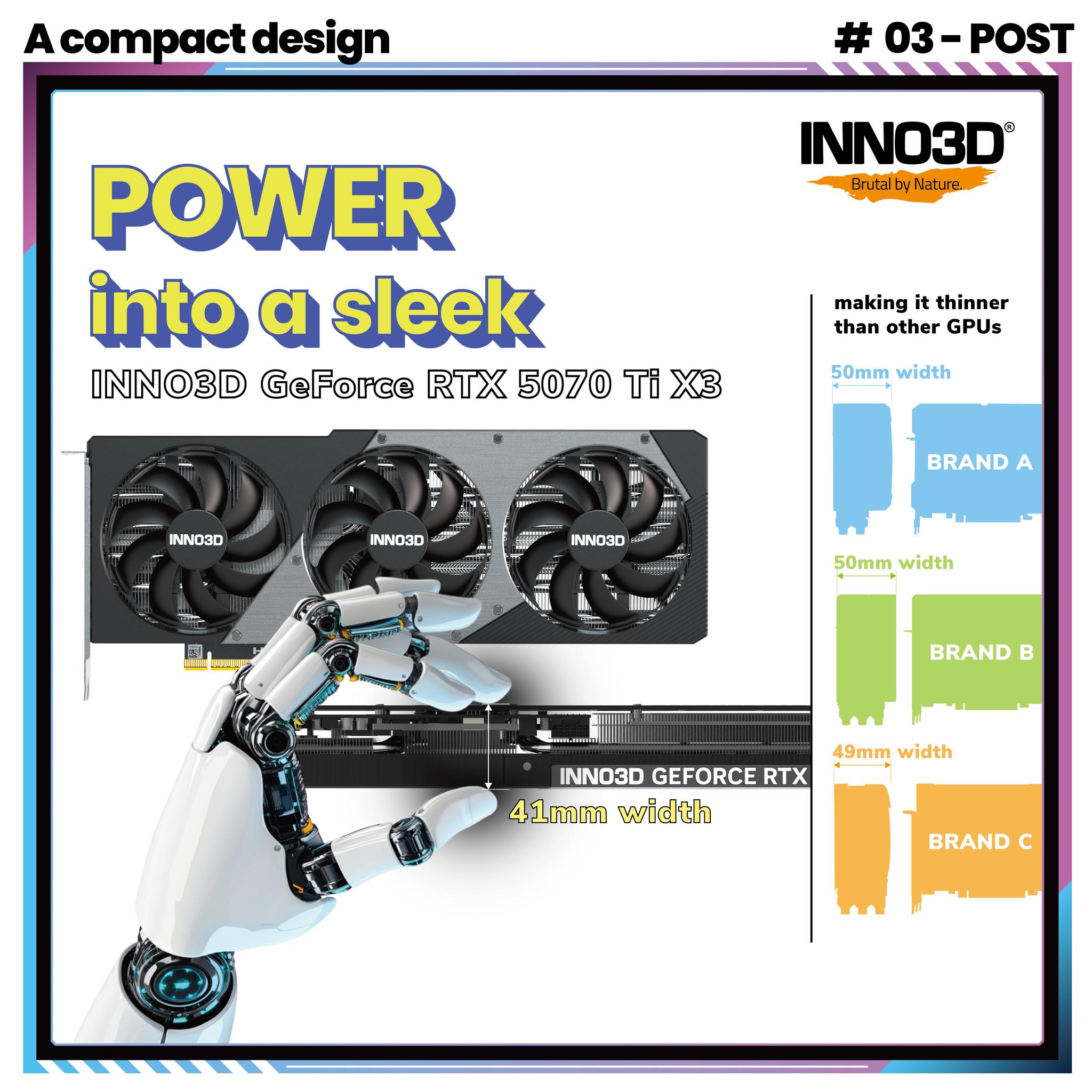 INNO3D - ? The INNO3D GeForce RTX 5070 Ti X3 packs monster power 