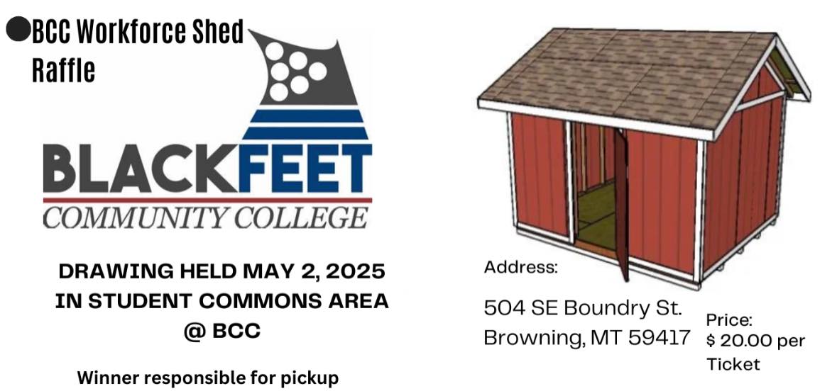 Blackfeet - Our Industry Trades Students are raffling the shed they are ...