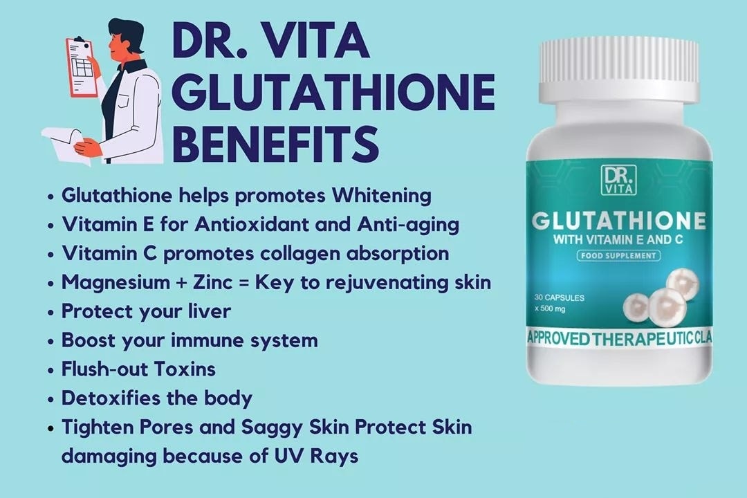 vita glutathione benefits Dr. Gluta Taiwan Advanced Vitamin B12 Injections whez Ingredient:Vitamin C Brightening