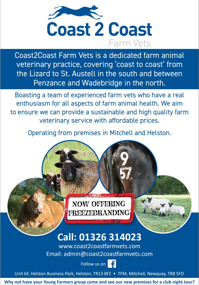 Cornwall - Thank you Coast2Coast Farm Vets for supporting Cornwall YFC ...