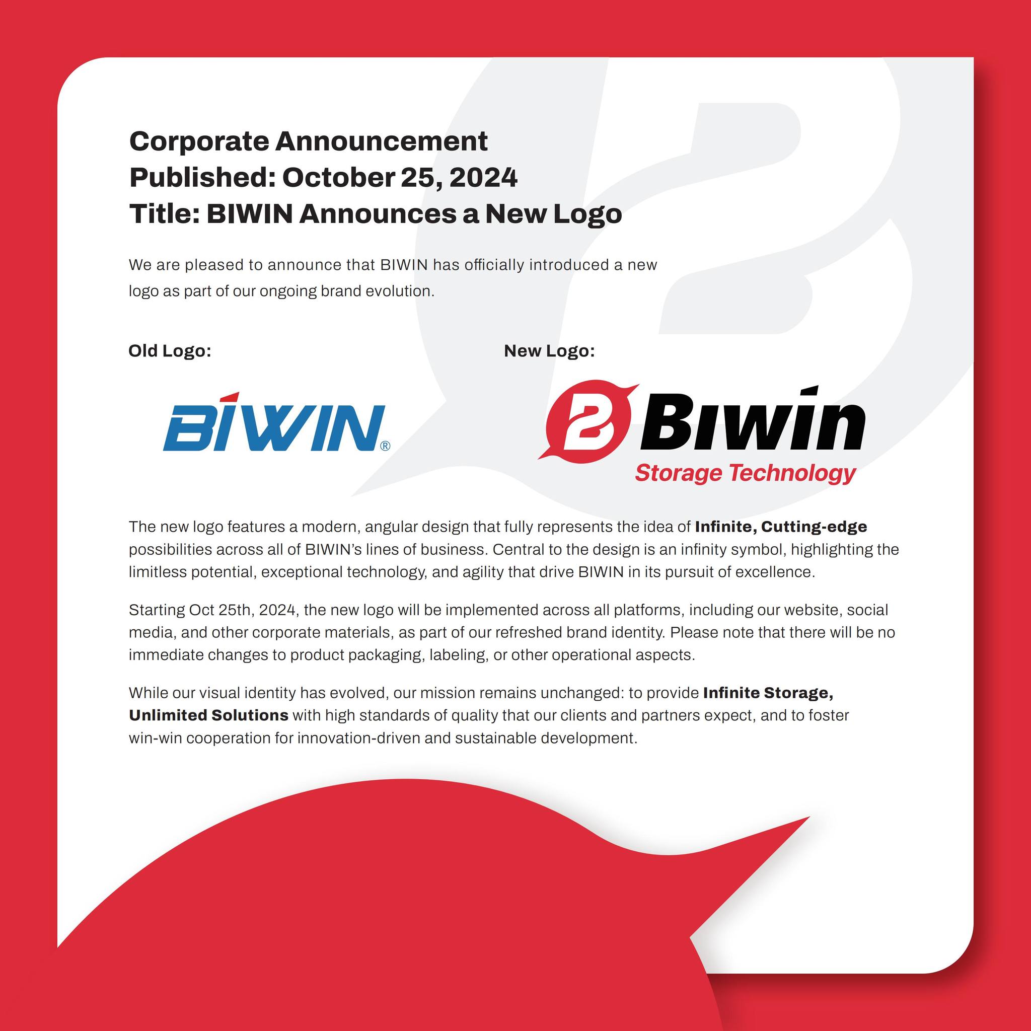 BIWIN - We are pleased to announce that BIWIN has...