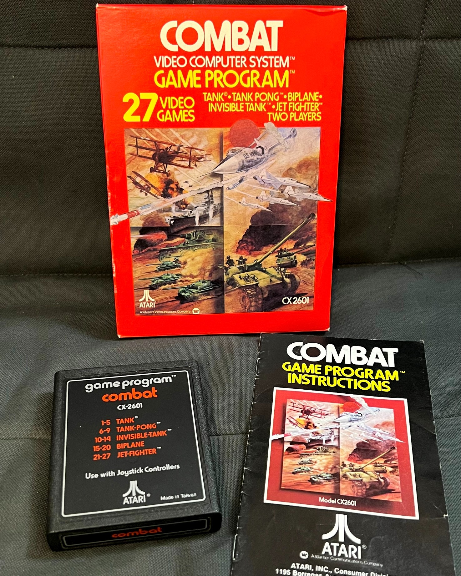 Jeu Vidéo Atari 2600 - COMBAT - Edition 1983 - État Correct, Fonctionnel