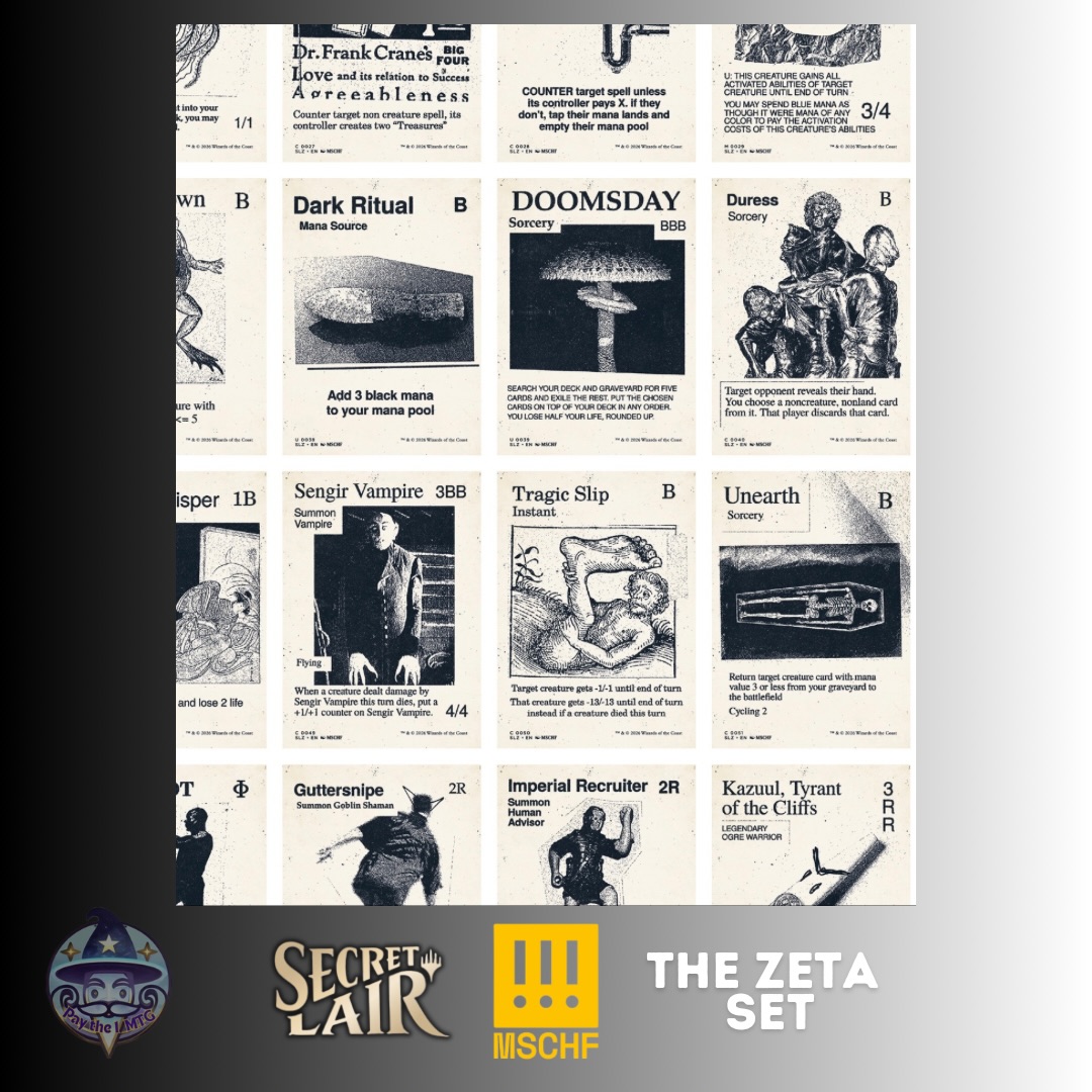 Secret Lair Drop Series 4セット Secret Lair x MSCHF: The Zeta Set will be available to purchase on