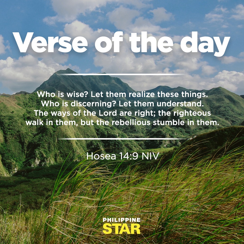 Philippine - VERSE OF THE DAY Who is wise? Let them realize these ...