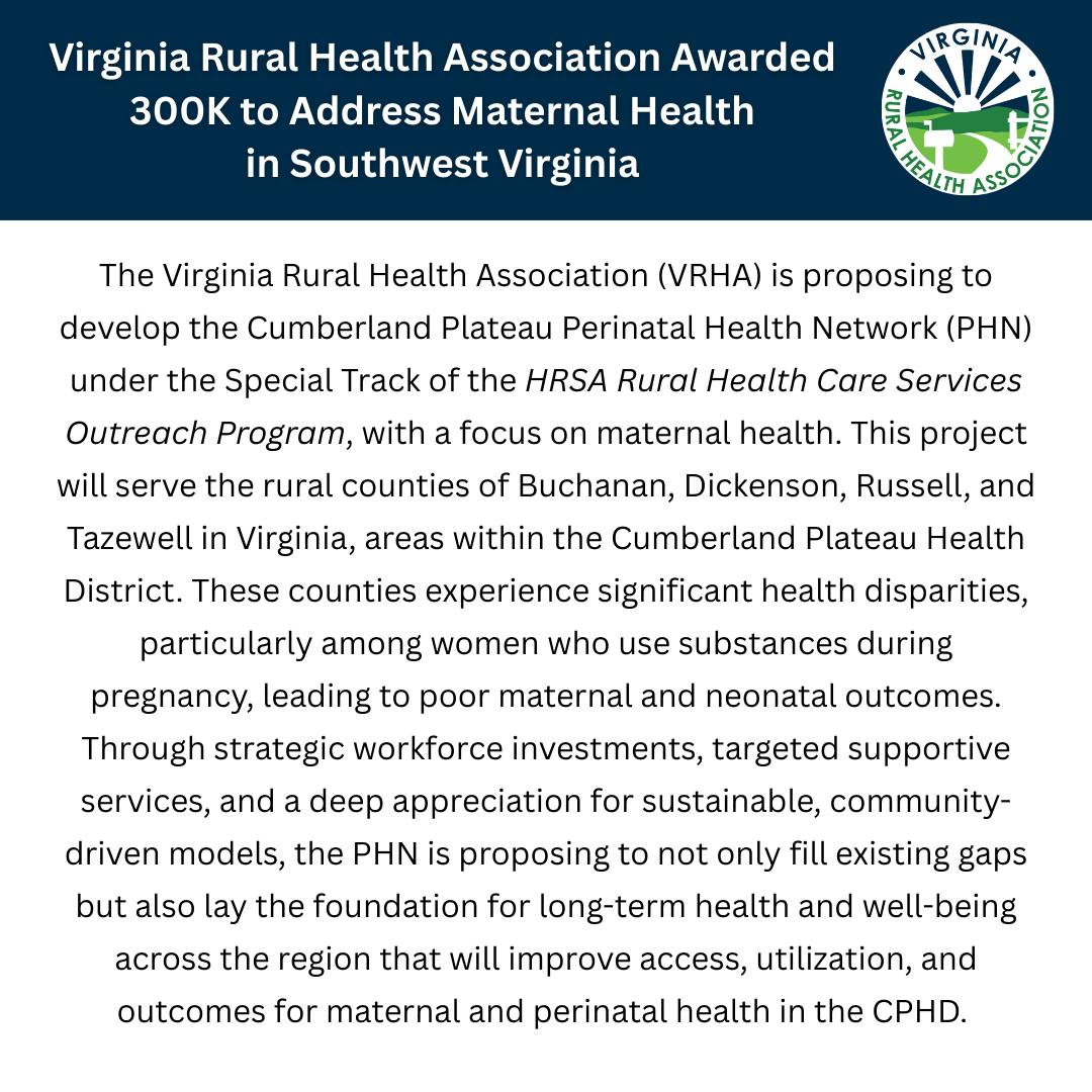 Virginia - We are thrilled to announce that VRHA will receive $1.2M ...