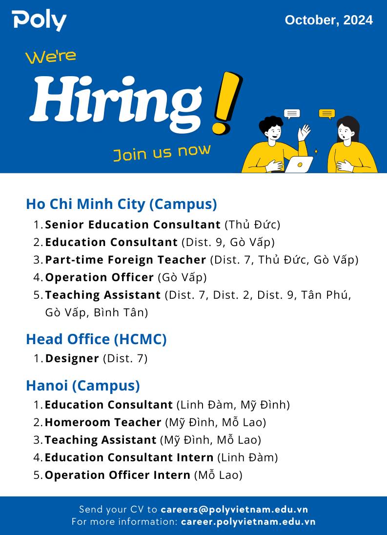 POLY English Vietnam Recruitment