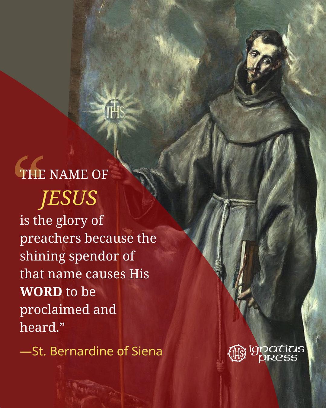 Ignatius - 🕊️ Today is the feast of St. Bernardine of Siena! This 14th ...