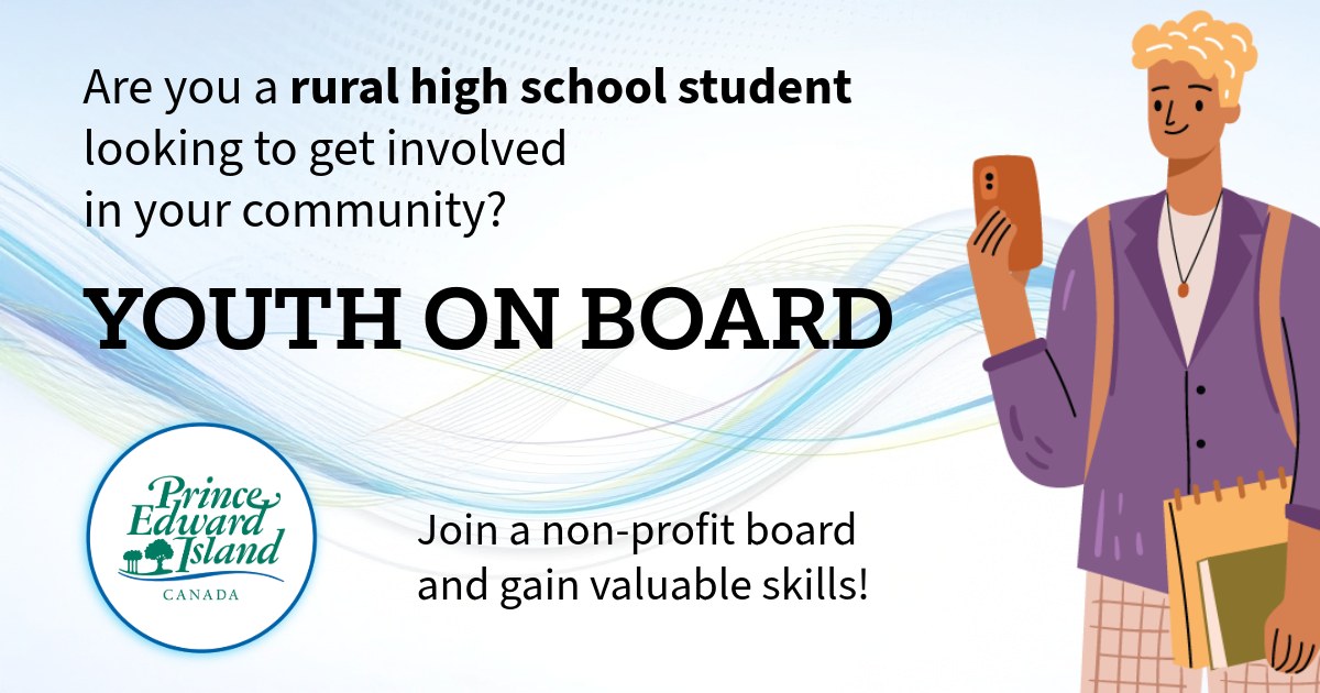 PEI - Applications are now open for the Youth on Board Program. The ...