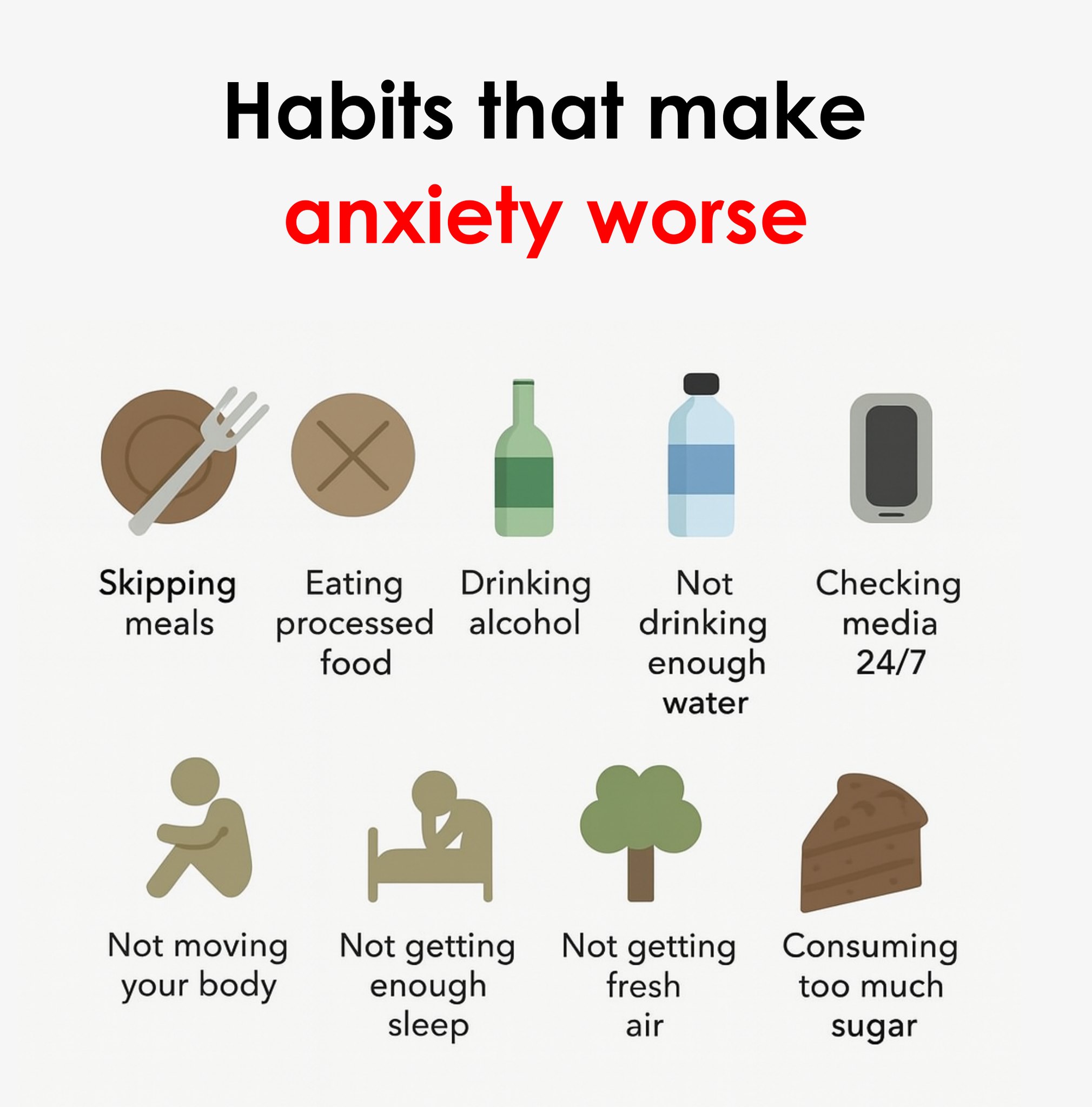 Your - These habits make your anxiety worse! | Facebook