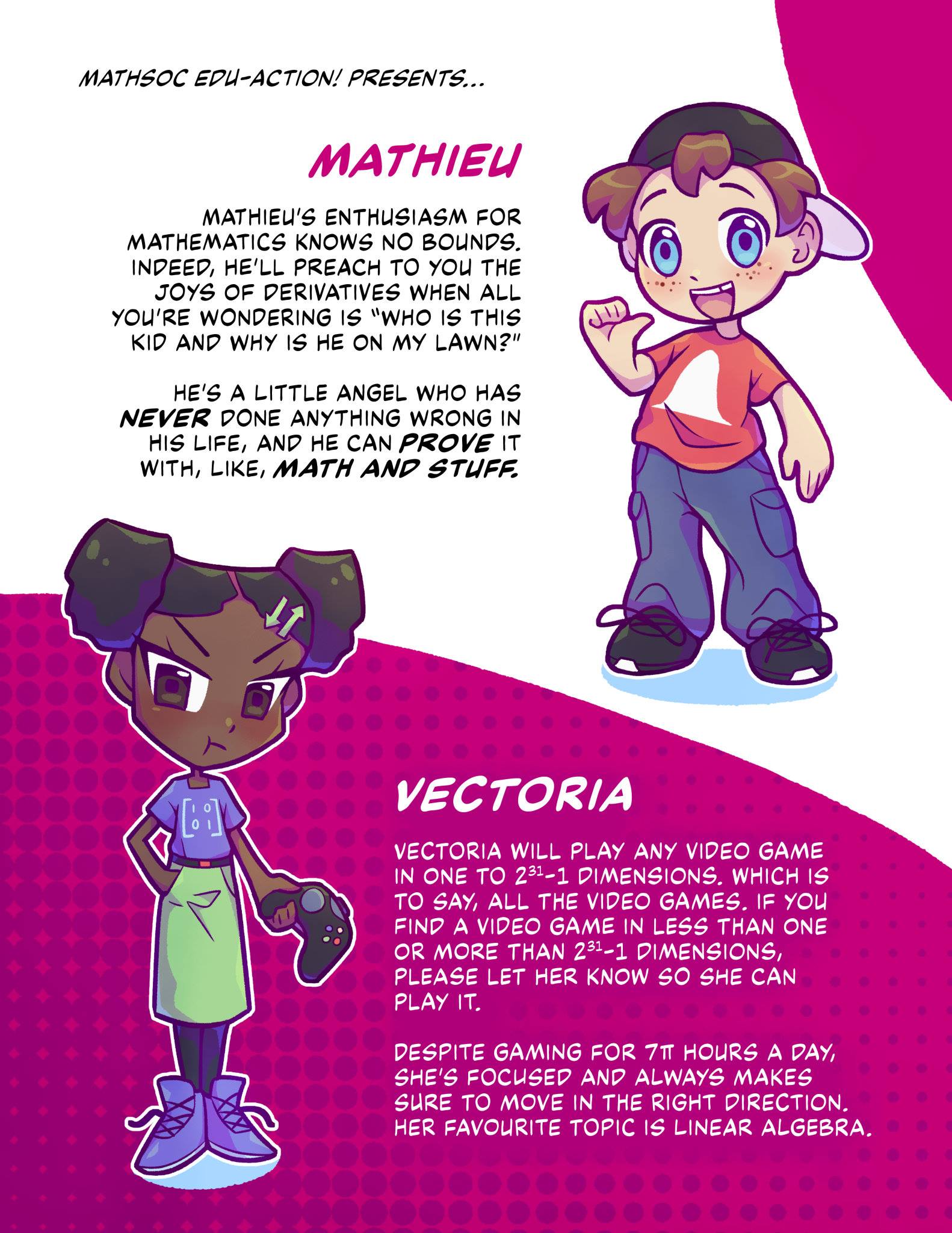 Introducing Mathieu, Vectoria, Thea,... - MathSoc Cartoons | Facebook