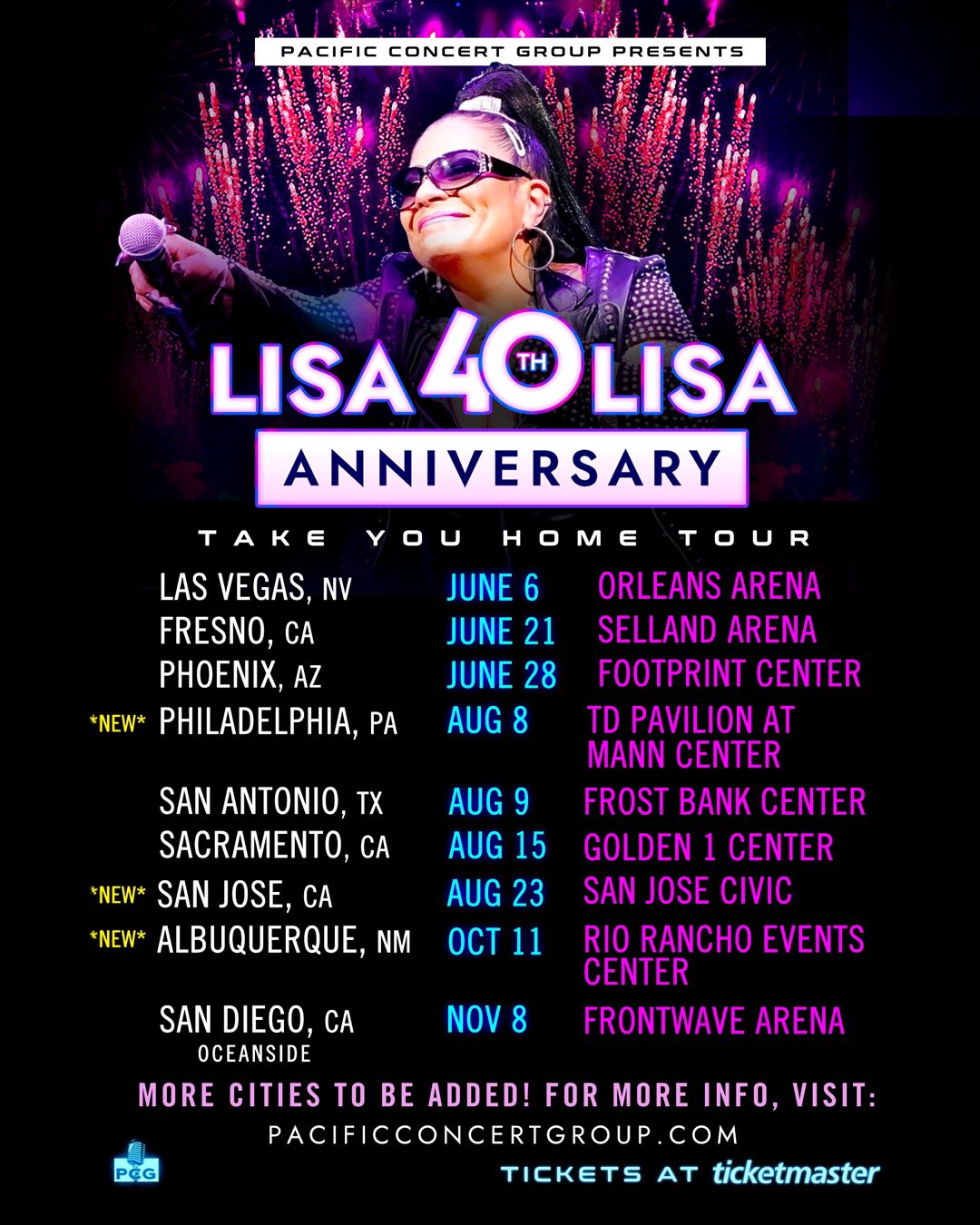 Lisa Lisa's 40th anniversary tour tickets and dates