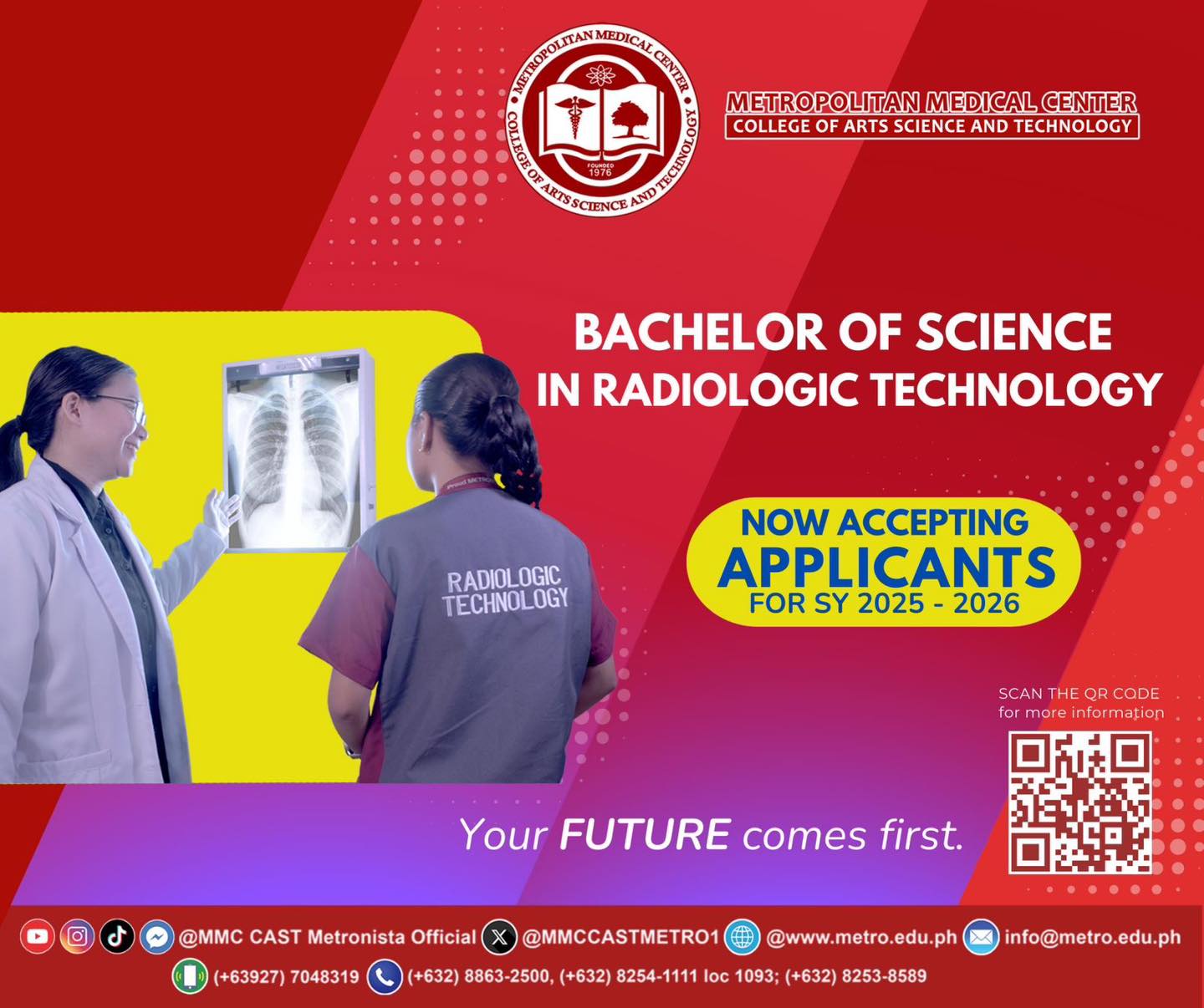 MMC - The Bachelor of Science in Radiologic Technology (BSRT) is a four ...