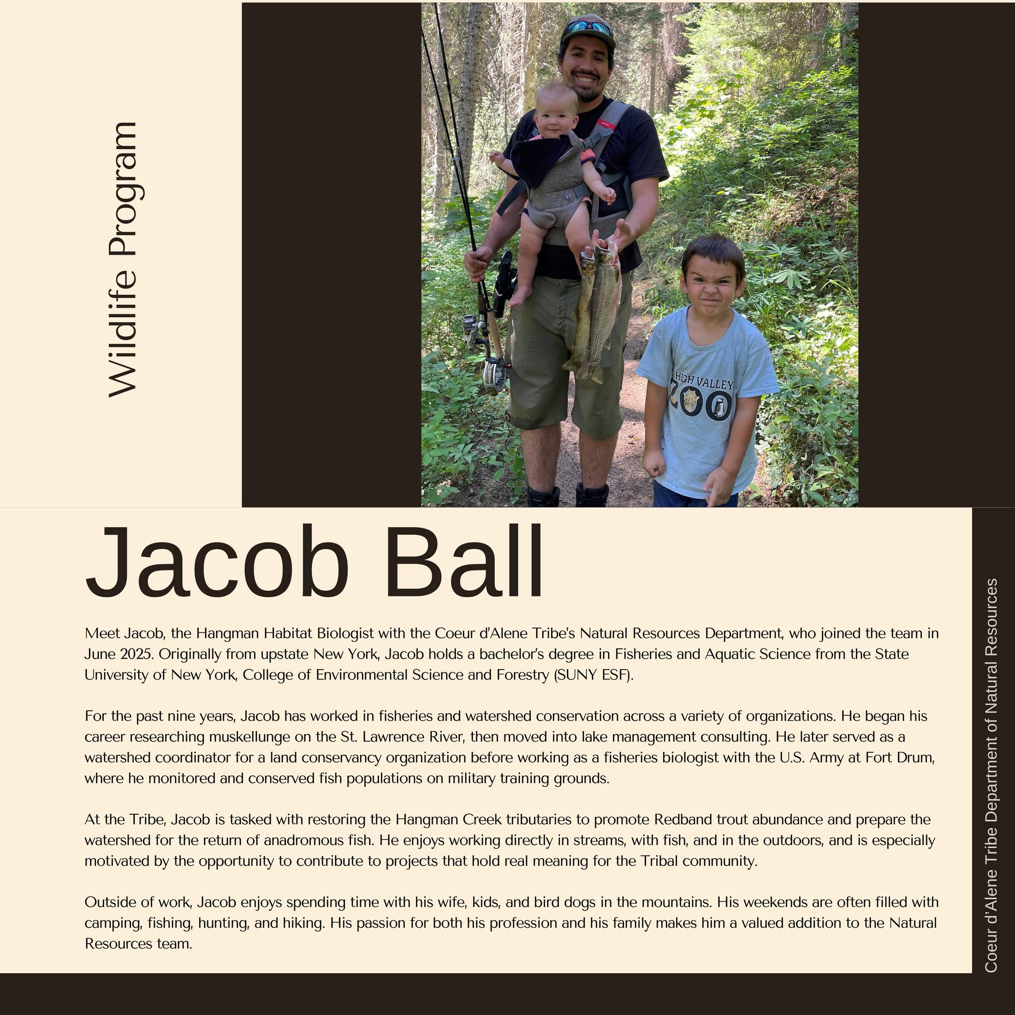 Coeur - We are excited to welcome Jacob Ball as the new Hangman Habitat ...