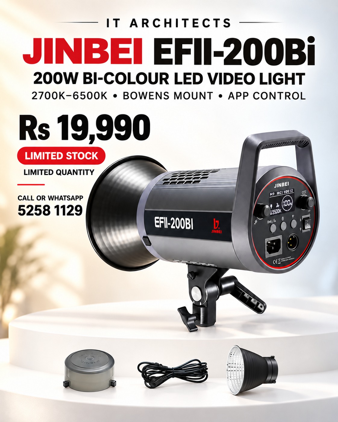 Jinbei EFII-200Bi 200W Bi-Colour LED Video Light Review