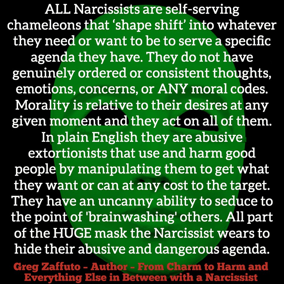 After - The Narcissist is chameleonlike and camouflages itself with ...