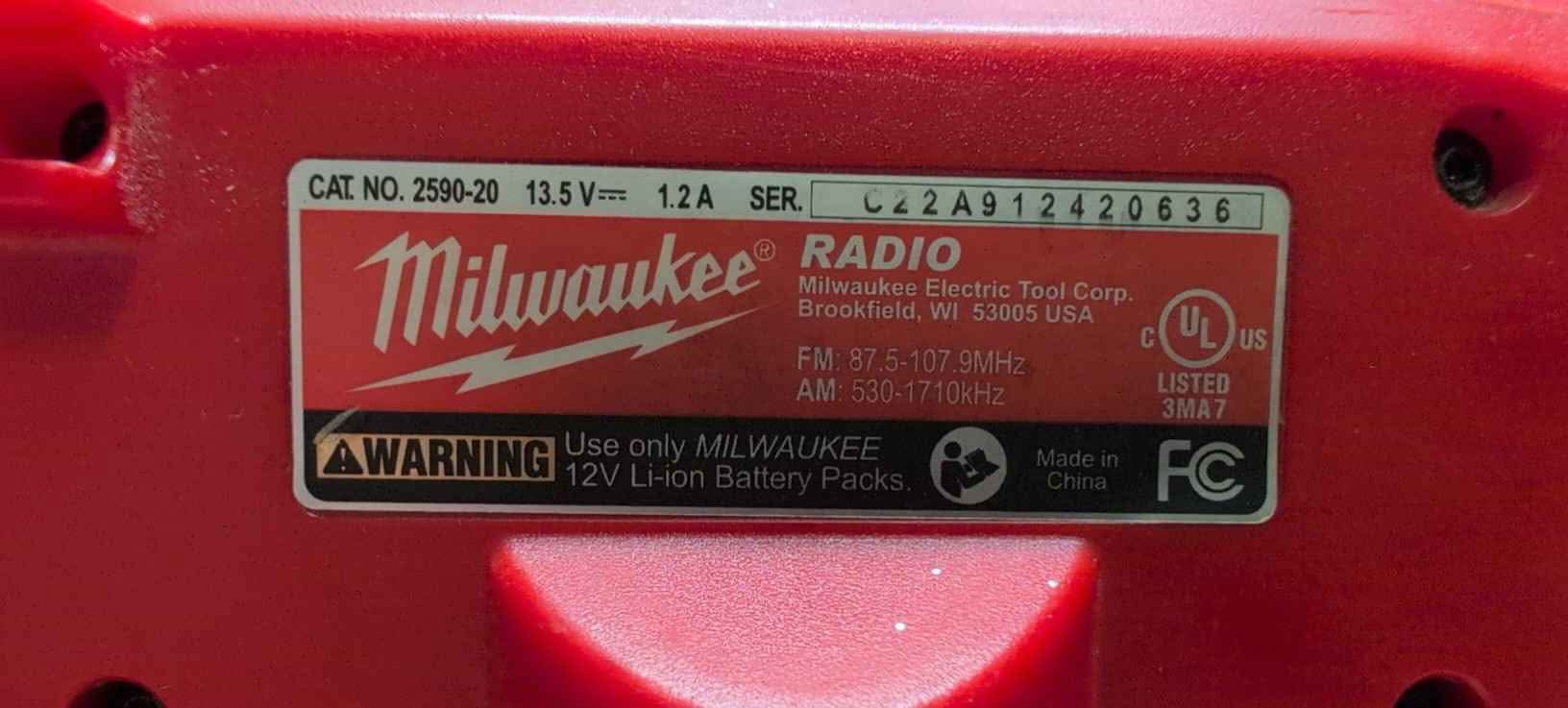 Replacement AC Adapter Power Cord For Milwaukee 2590-20 M12 Job Site Radio - ABLEGRID Brand