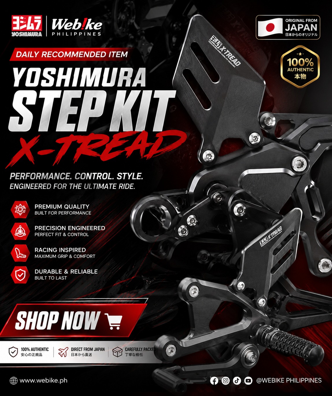 🏍️🔥 DAILY RECOMMENDED ITEM: YOSHIMURA X-TREAD STEP KIT