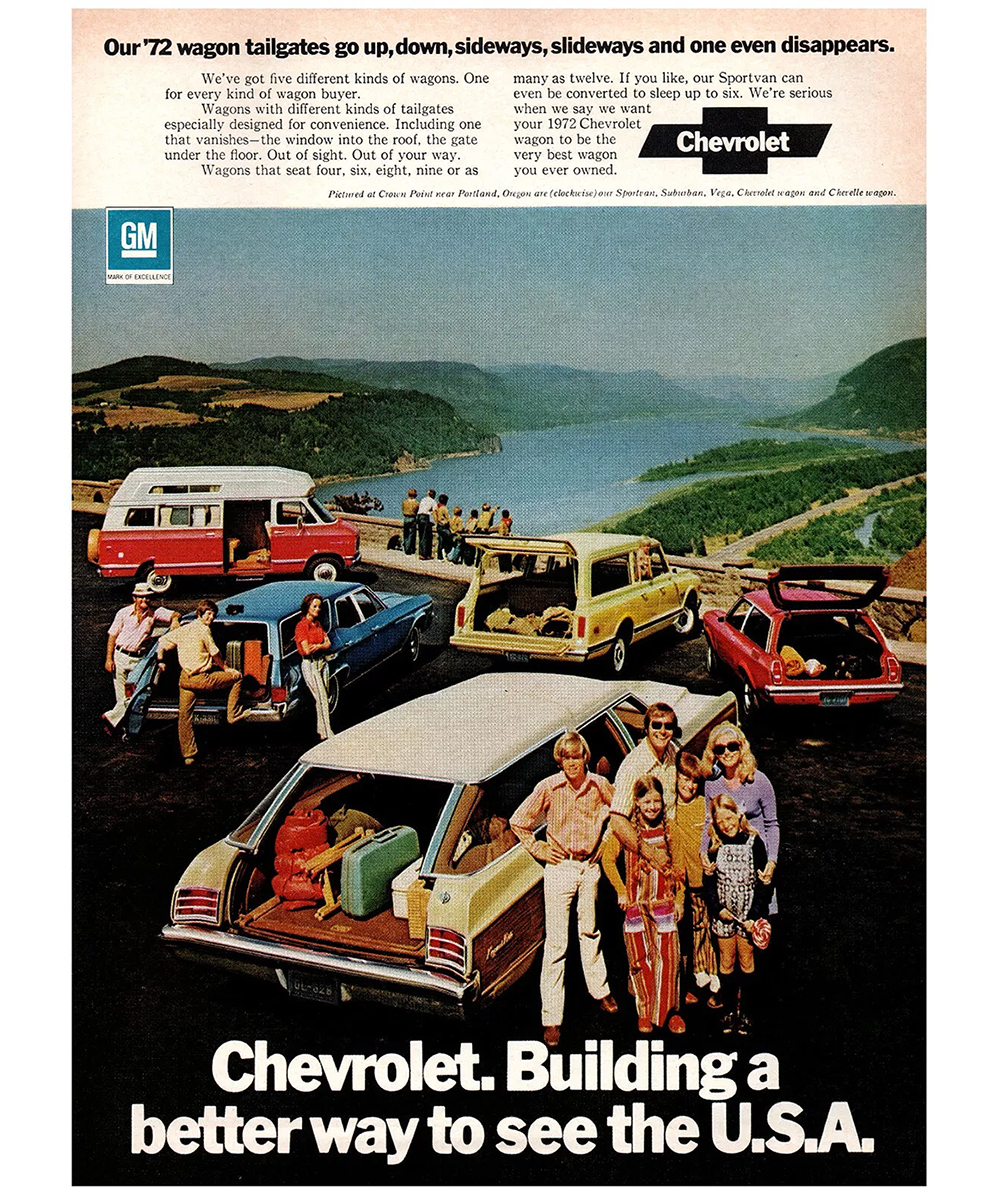 1972 Chevrolet wagons including Chevelle and Vega