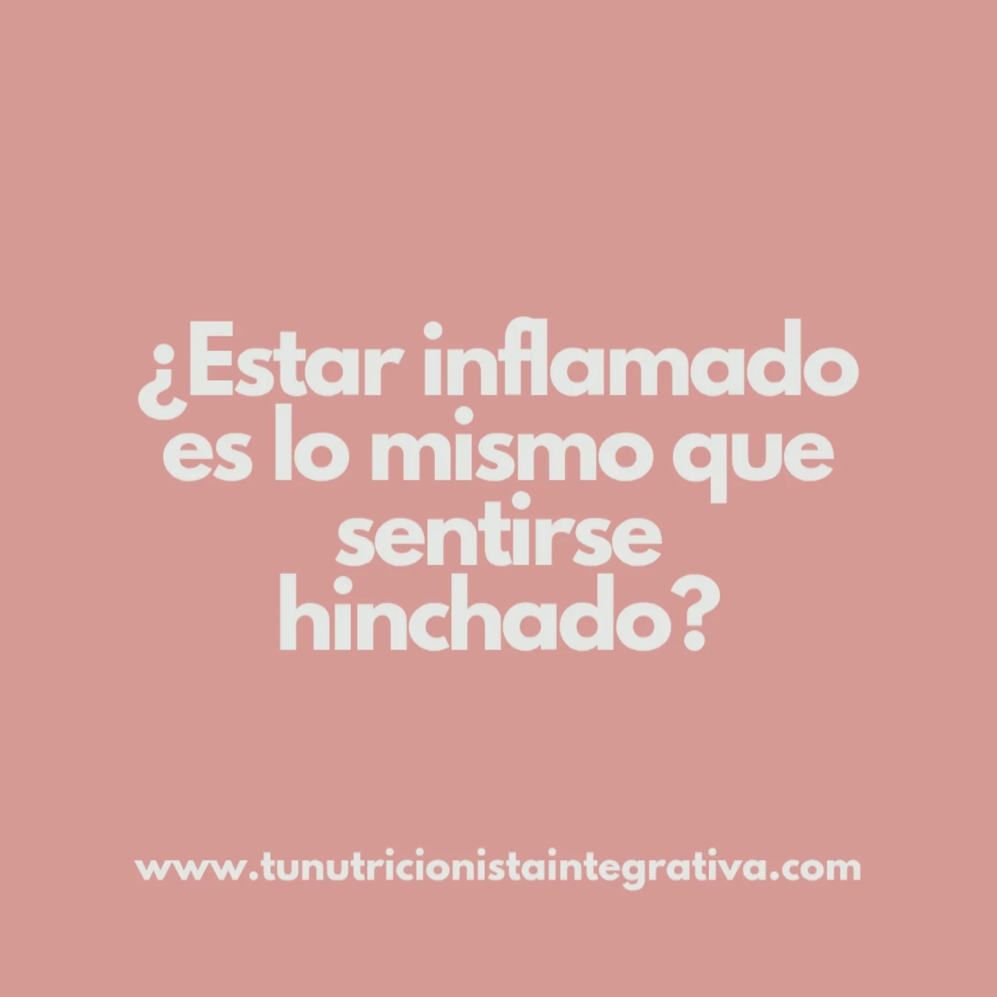 Elisa - ¿Estar inflamado es lo mismo que sentirse hinchado? No y es ...