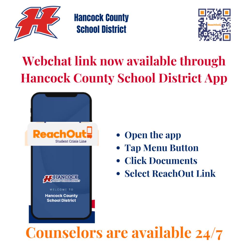 Hancock - 📢 Another easy way to access ReachOut! We know that sometimes ...