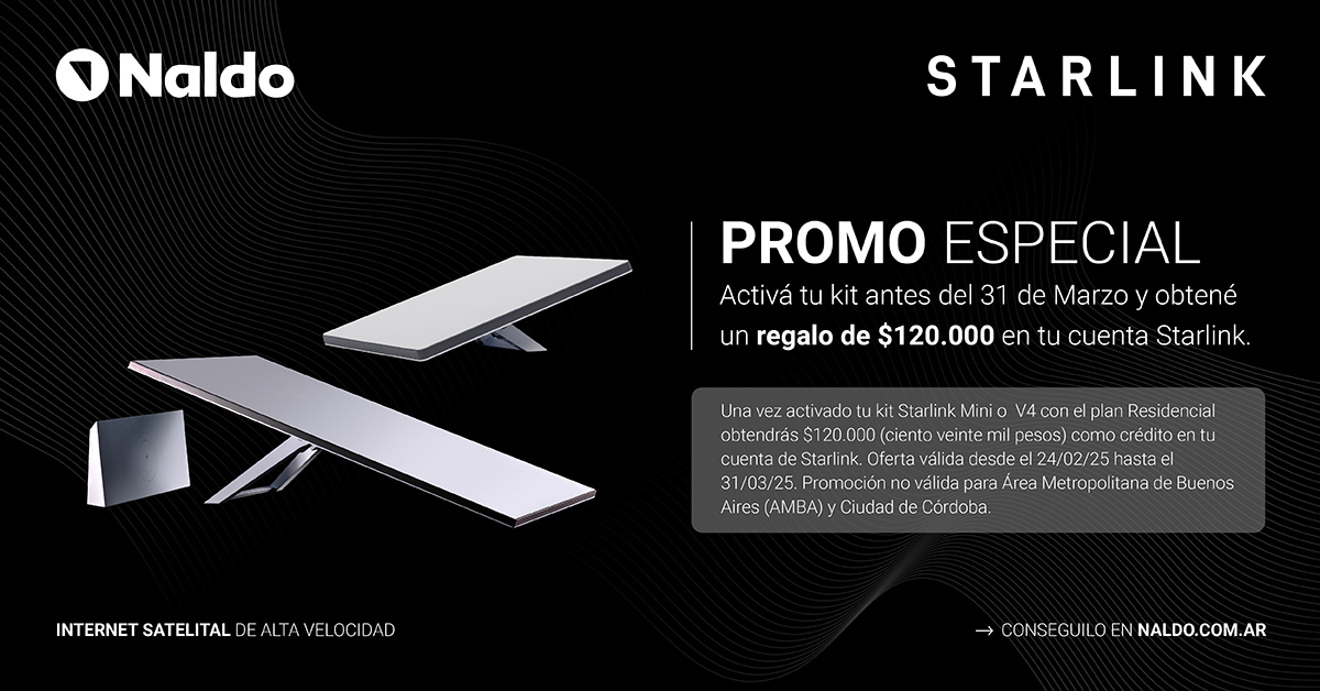 Naldo - 📡 ¡Llegó Starlink a Naldo! Internet satelital de alta velocidad ...
