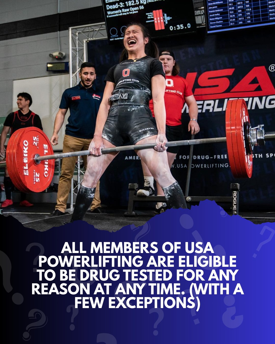 USA Powerlifting members eligible for random drug testing