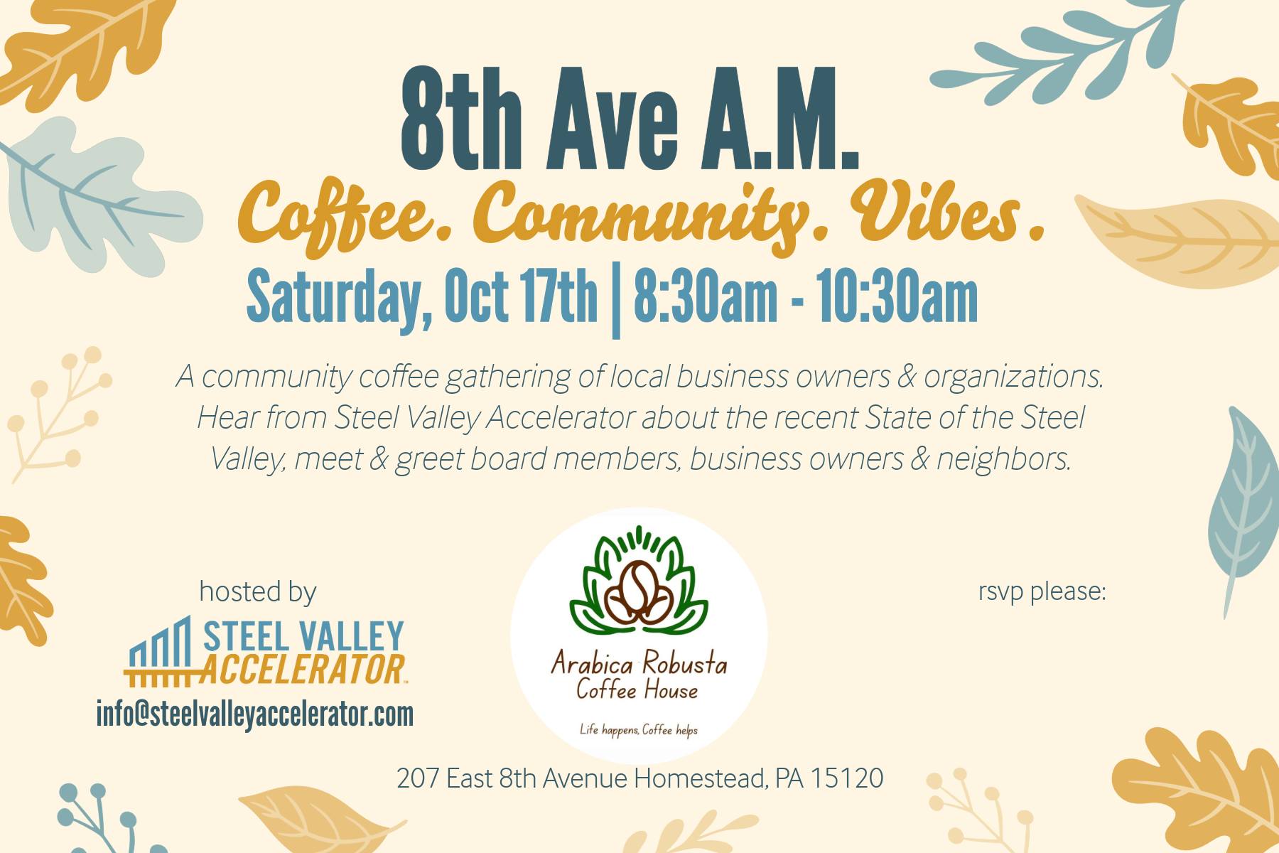 'Avenue A.M.' Coffee Mixer at Arabica Robusta with Steel Valley Accelerator
