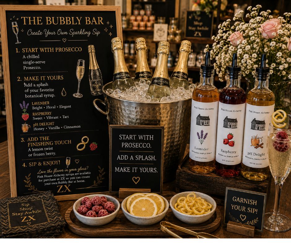 Second Saturday on the Square in Cameron: Bubbly Bar at ZX Made in