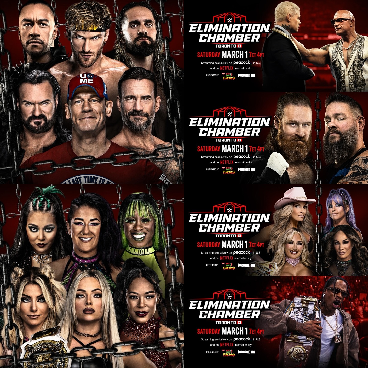 Wrestling - Final Match Card for the 2025 #WWE Elimination Chamber ...
