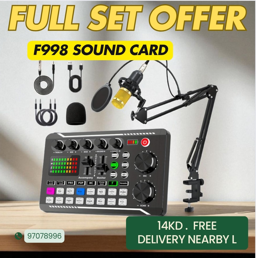 Scheda Audio Mixer V8 + Microfono Live – 8 Modalità, 16 Effetti, Per Podcast E Streaming